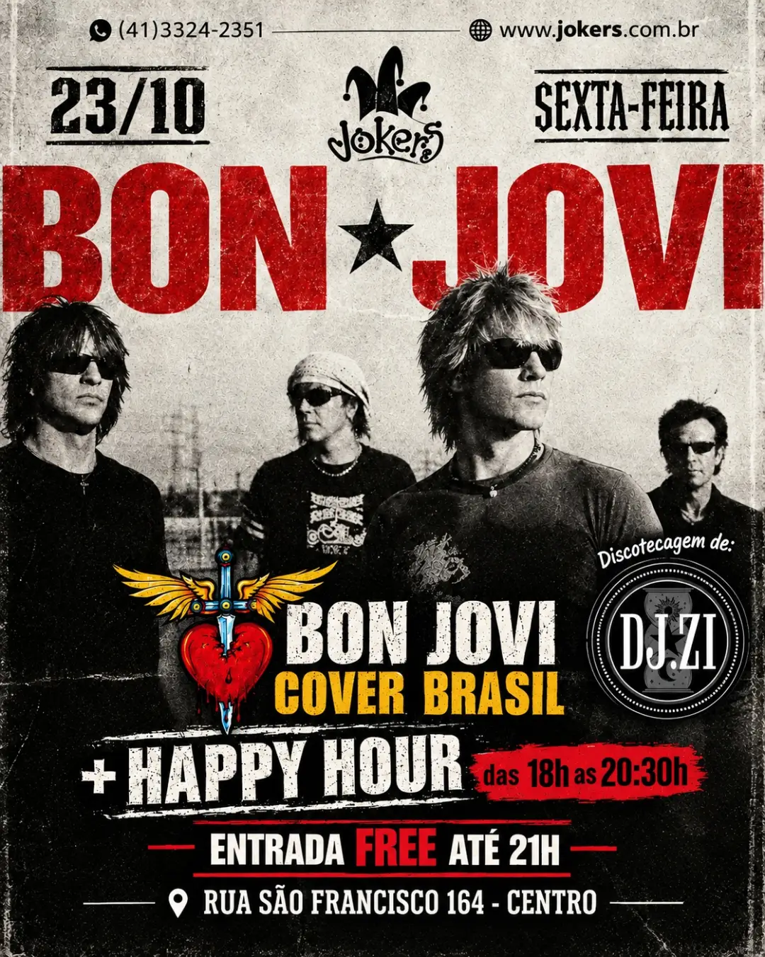 DJ Zi - Hits do Rock no Jokers Pub — Jokers Pub, Centro, Curitiba