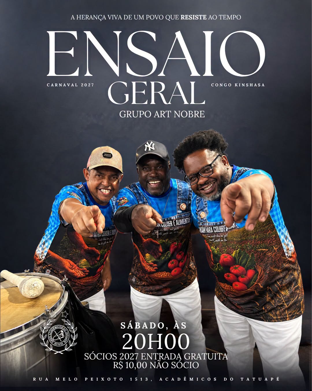 Ensaio Geral com Grupo Art Nobre — Acadêmicos do Tatuapé, Tatuapé, São Paulo