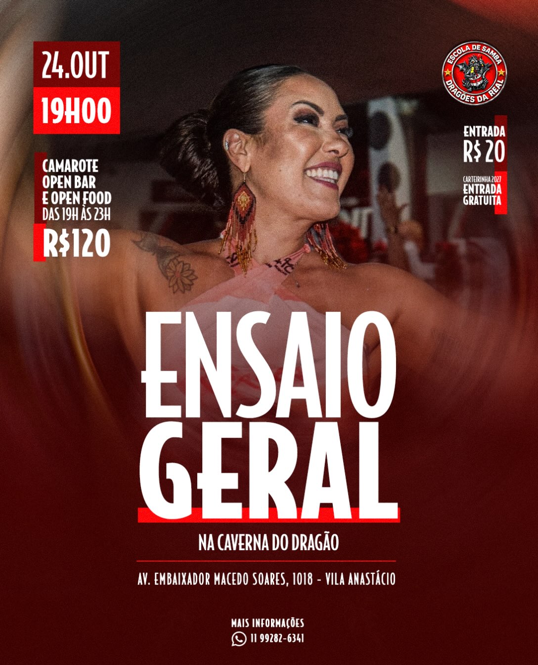 Samba da Caverna — G.R.C.E.S. DRAGÕES DA REAL, Lapa, São Paulo