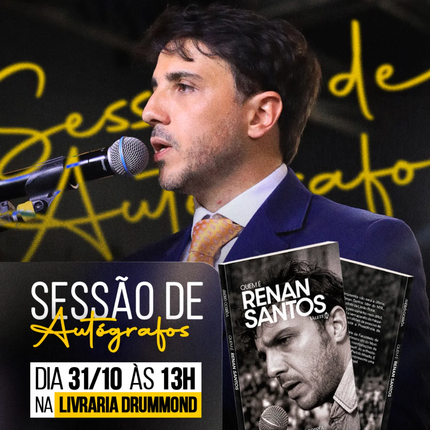 Sessão de autógrafos de Quem é Renan Santos