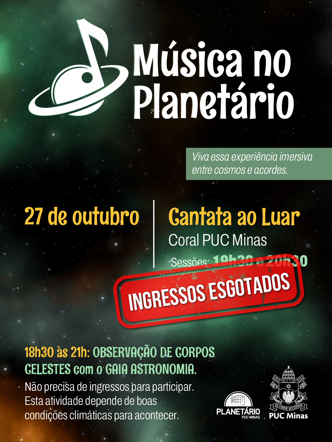 Observação de Corpos Celestes com Telescópio — Museu PUC Minas, Coração Eucarístico, Belo Horizonte