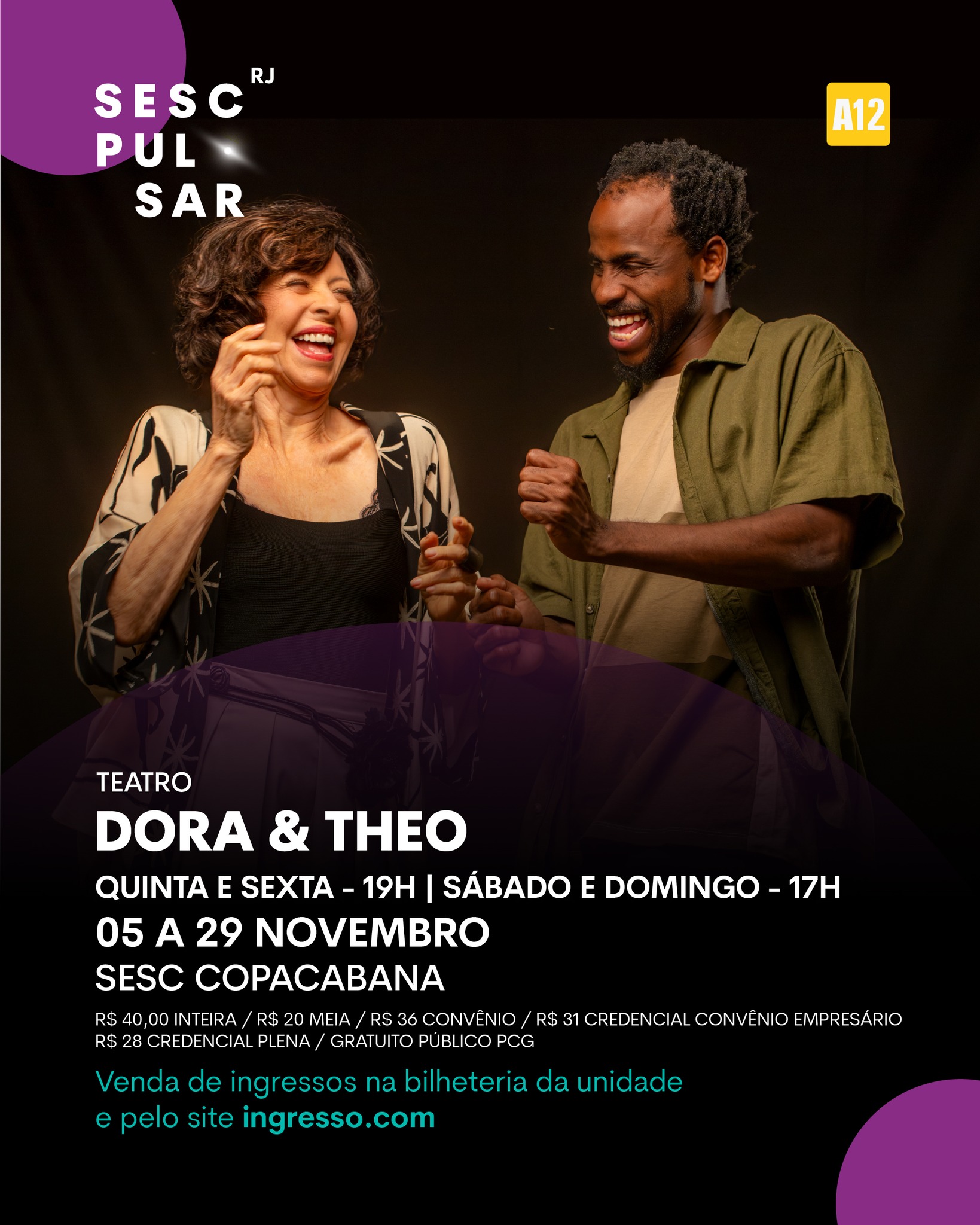 Dora tem 75 anos — Sesc Copacabana, Copacabana, Rio de Janeiro