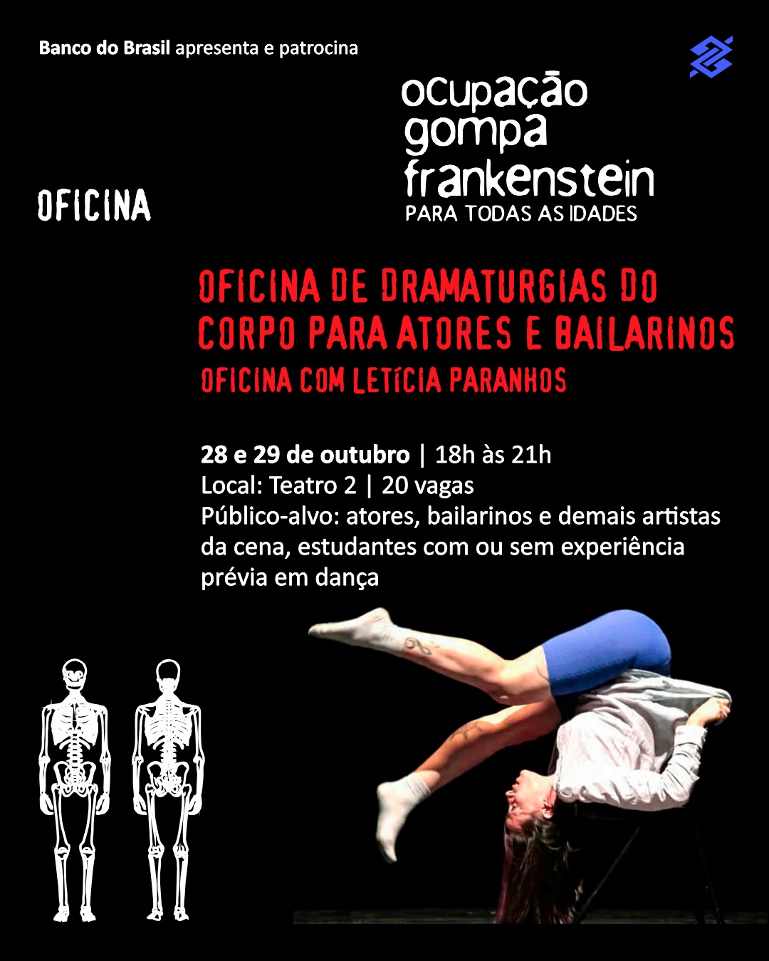 Dramaturgias do Corpo para Atores e Bailarinos com Letícia Paranhos — Biblioteca do CCBB Rio, Centro, Rio de Janeiro