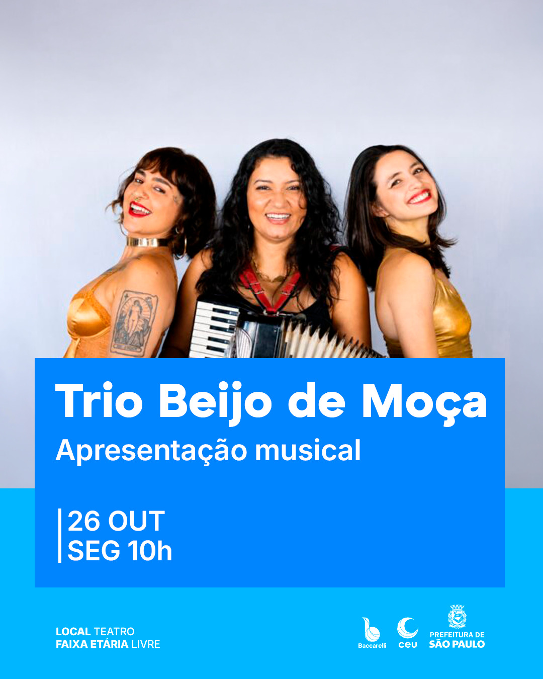 Apresentação do Trio Beijo de Moça - Espetáculo de Forró