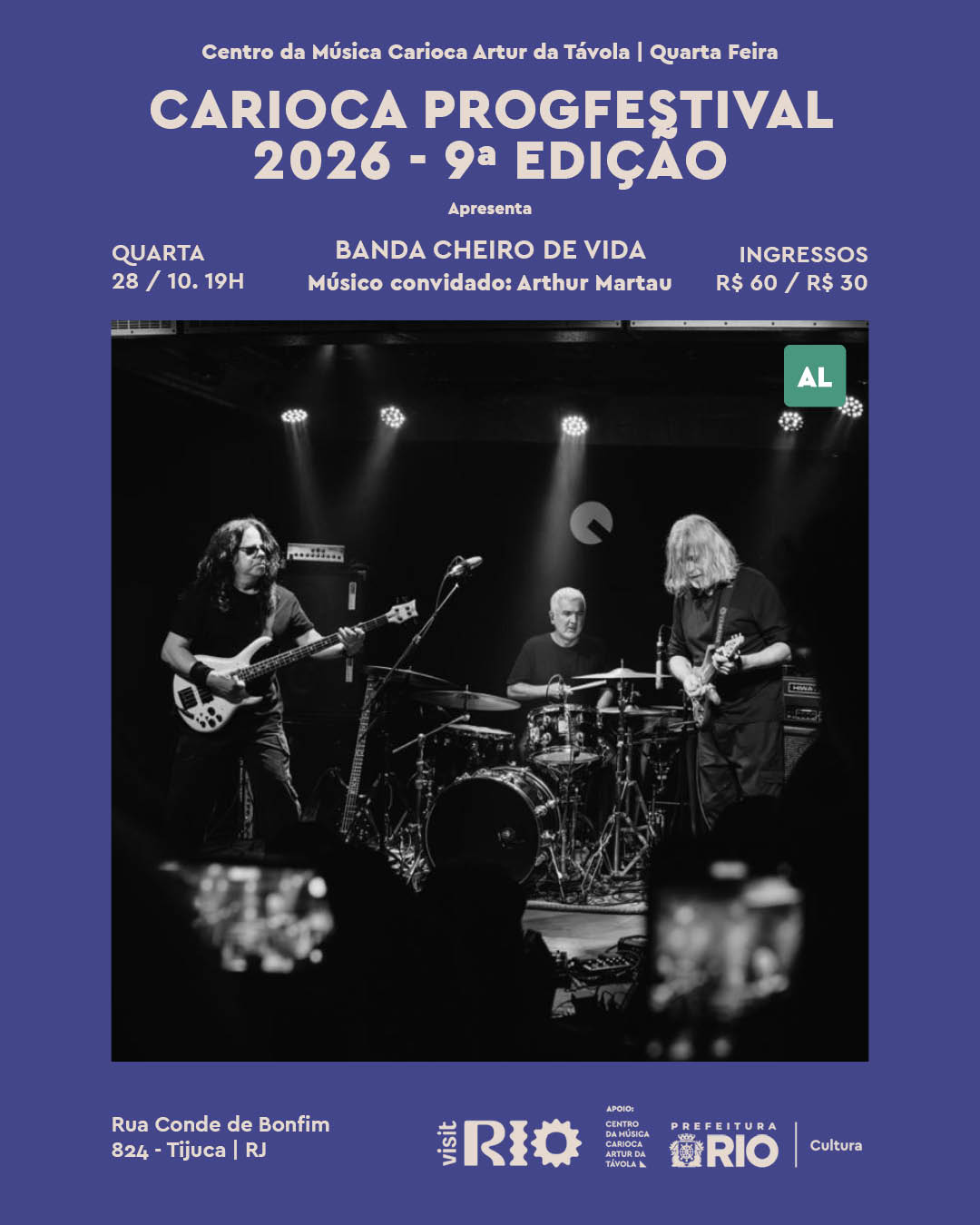 Cheiro de Vida na abertura do 9º CaRIOca ProgFestival — Centro da Música Carioca Artur da Távola, Tijuca, Rio de Janeiro