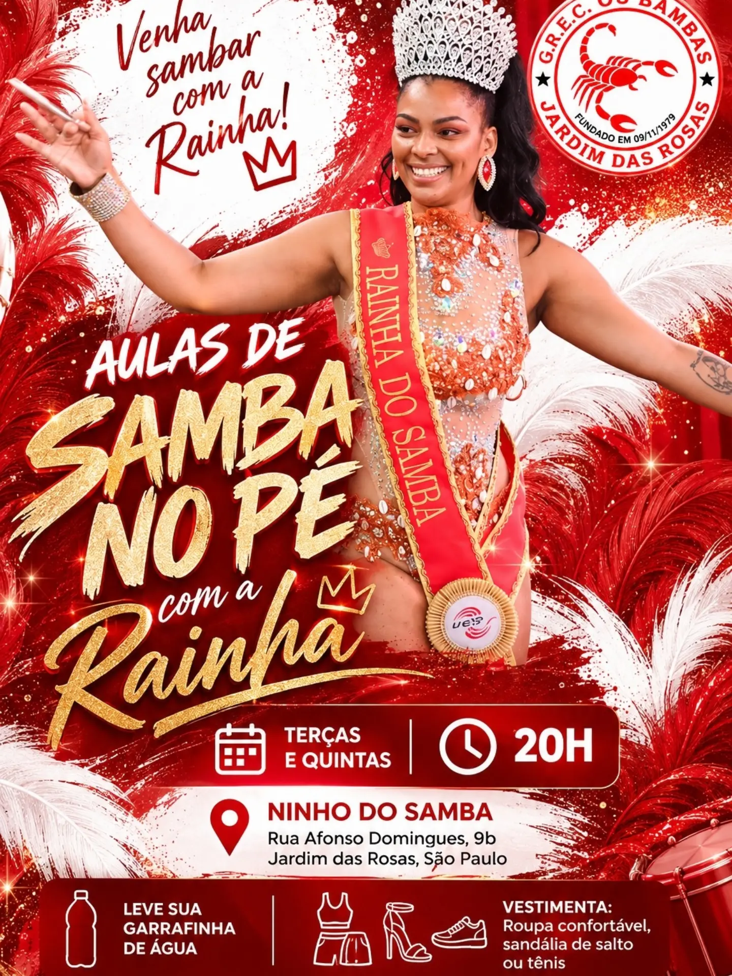 Aula de Samba no Pé com a Rainha do Samba — G.R.E.C OS BAMBAS, Capão Redondo, São Paulo