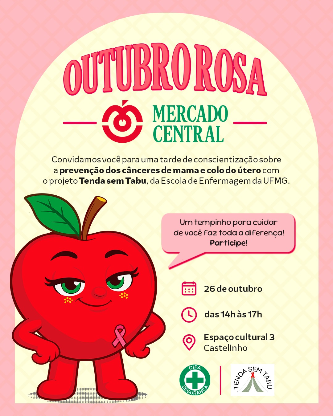 Tenda sem Tabu - Outubro Rosa no Mercado Central — Mercado Central de Belo Horizonte, Centro, Belo Horizonte