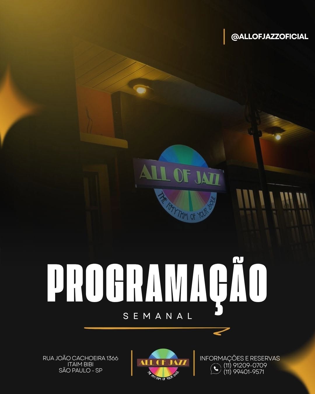 Programações Musicais no All of Jazz