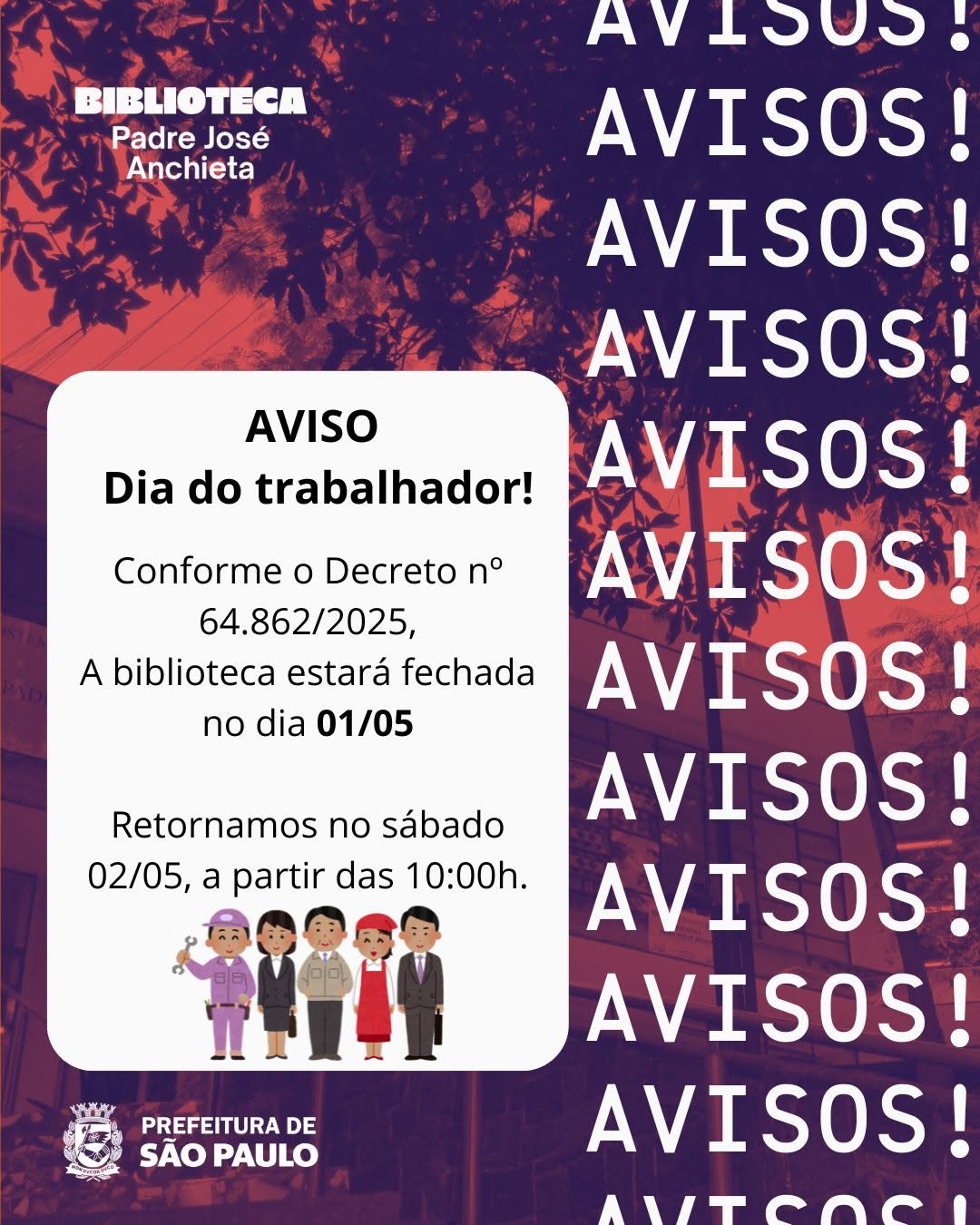 Atendimento Especial Feriado de Maio