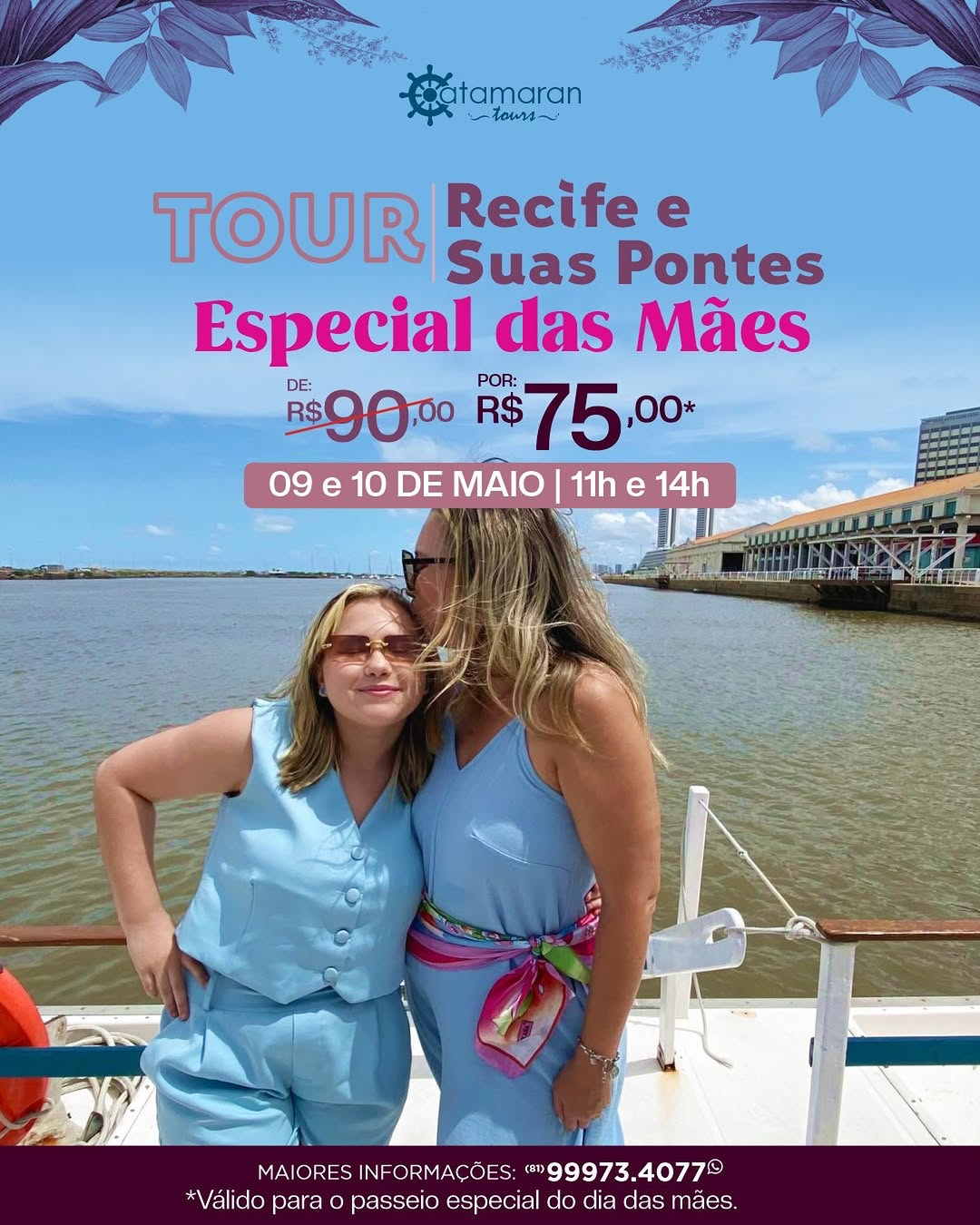 Especial Dia das Mães no Catamaran Tours