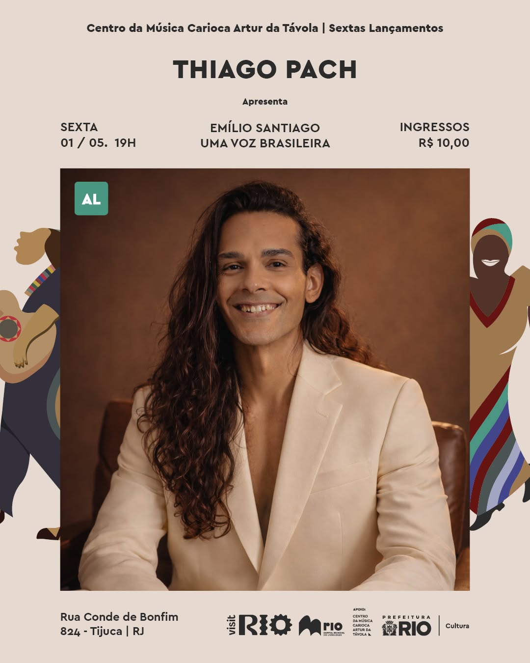 Show em homenagem a Emílio Santiago com Thiago Pach