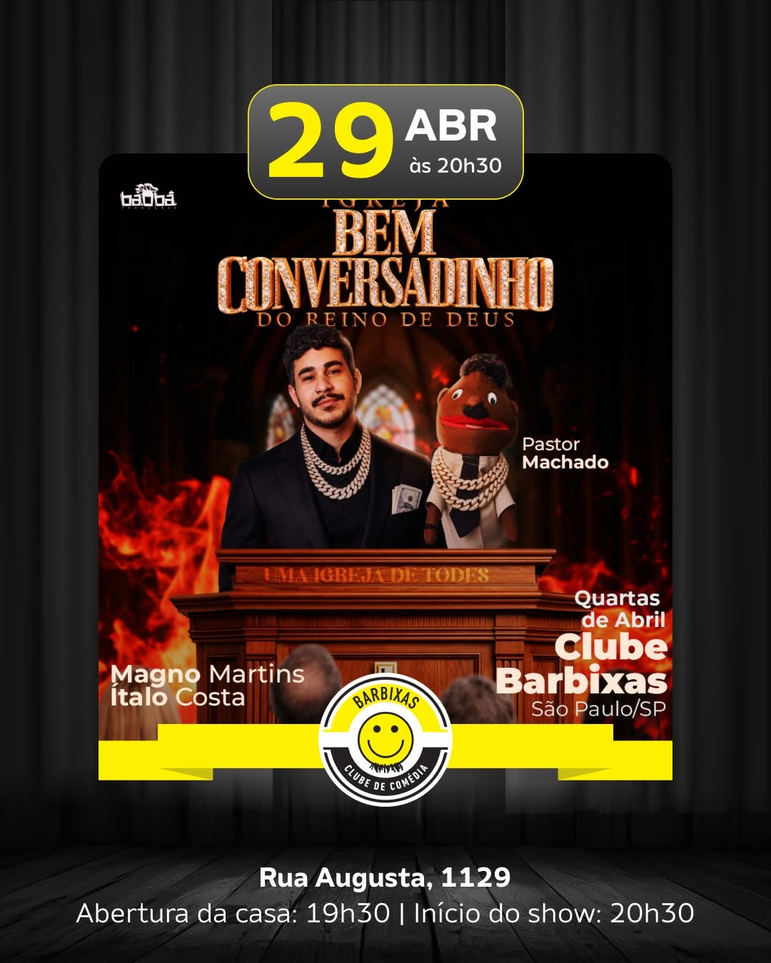 Culto com Pastor Machado e Magno Martins