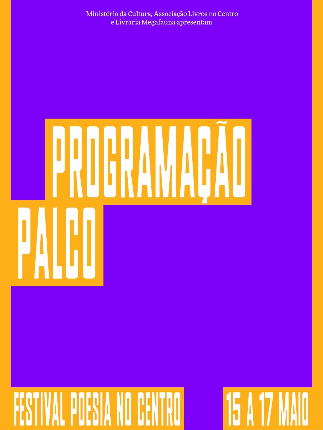 Palco do Festival Poesia no Centro 2026