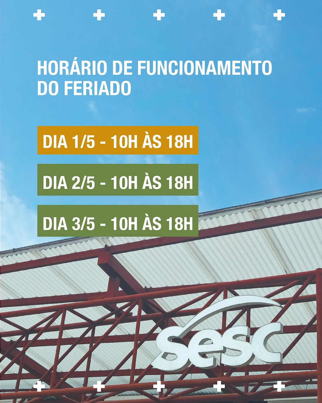 Horário de Funcionamento - Fim de Semana