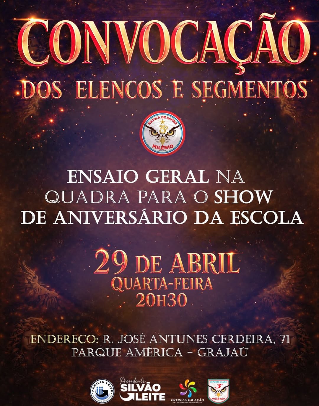 Ensaio para apresentação do aniversário