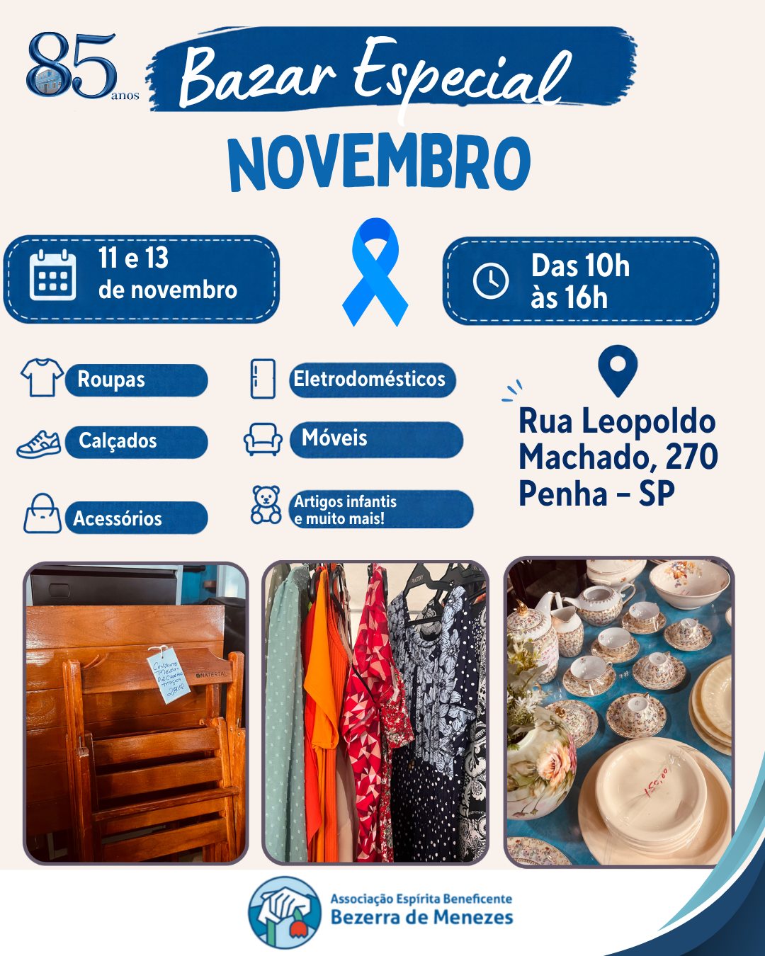 Bazar de Novembro — Abrigo Bezerra de Menezes, Penha, São Paulo