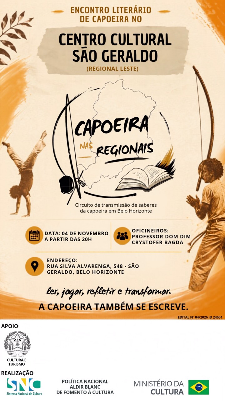 Capoeira nas Regionais - Circuito de transmissões de saberes da capoeira em Belo Horizonte