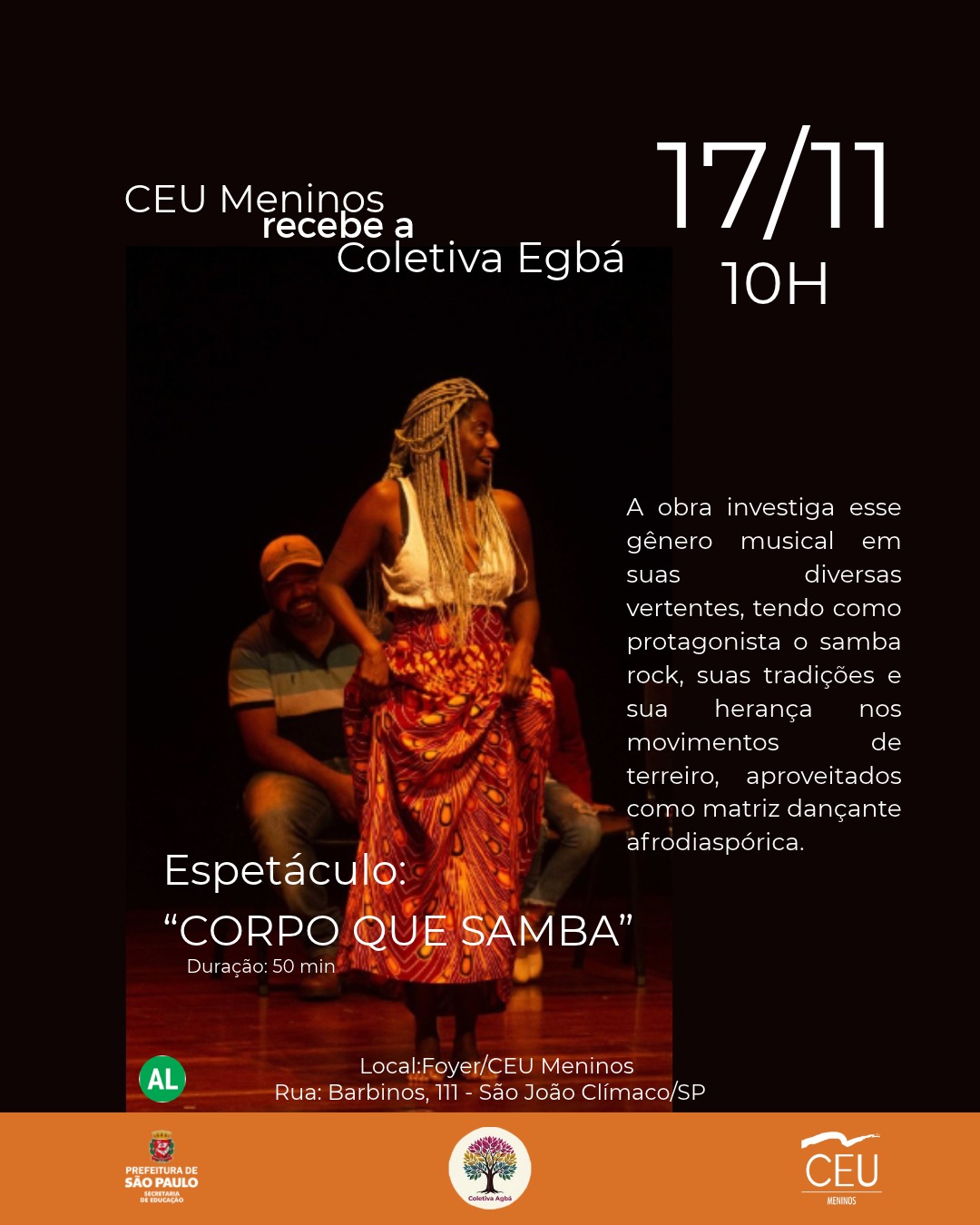 Corpo que Samba — CEU Meninos, Sacomã, São Paulo