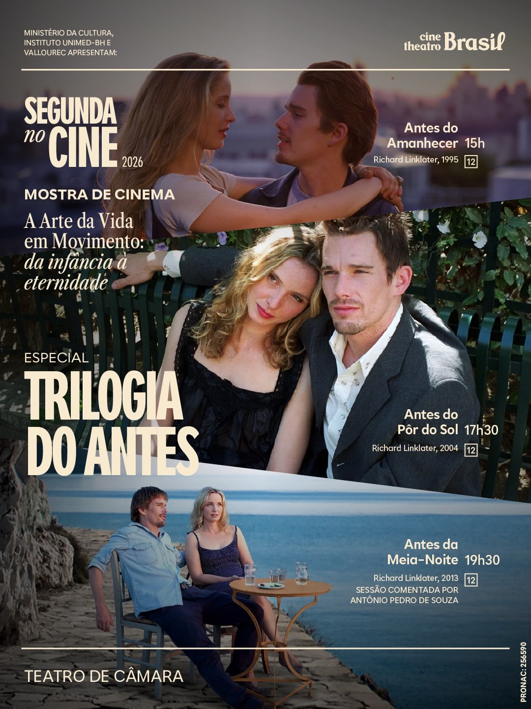 Antes da Meia-Noite (2013) - Trilogia do Antes no Segunda no Cine — Cine Theatro Brasil Vallourec, Centro, Belo Horizonte