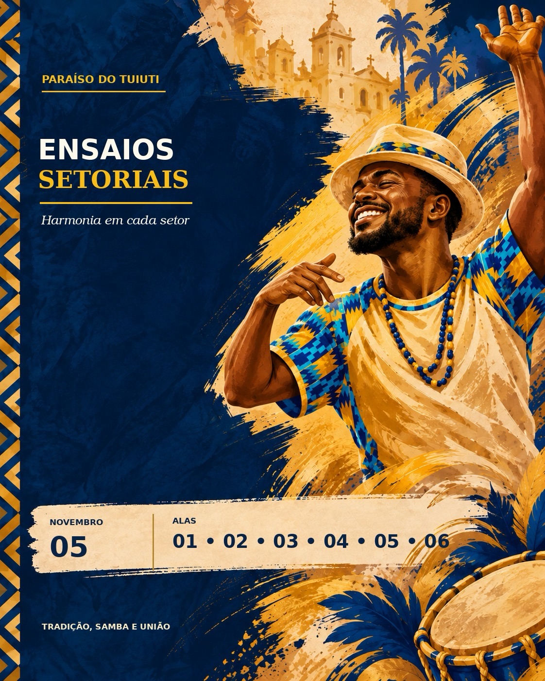 Ensaio por Setor de Desfile - Alas 21 a 24 — GRES Paraíso do Tuiuti, Rio de Janeiro