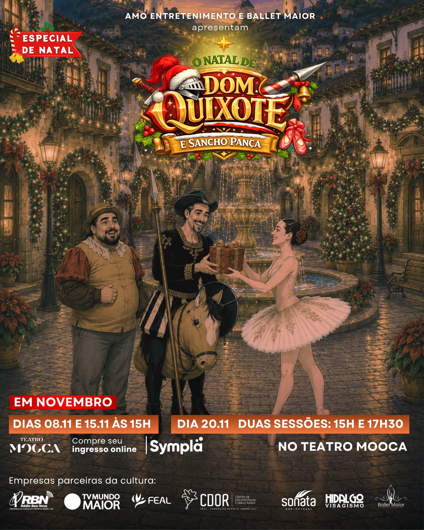 Dom Quixote e o Espírito do Natal — Teatro Mooca, Mooca, São Paulo