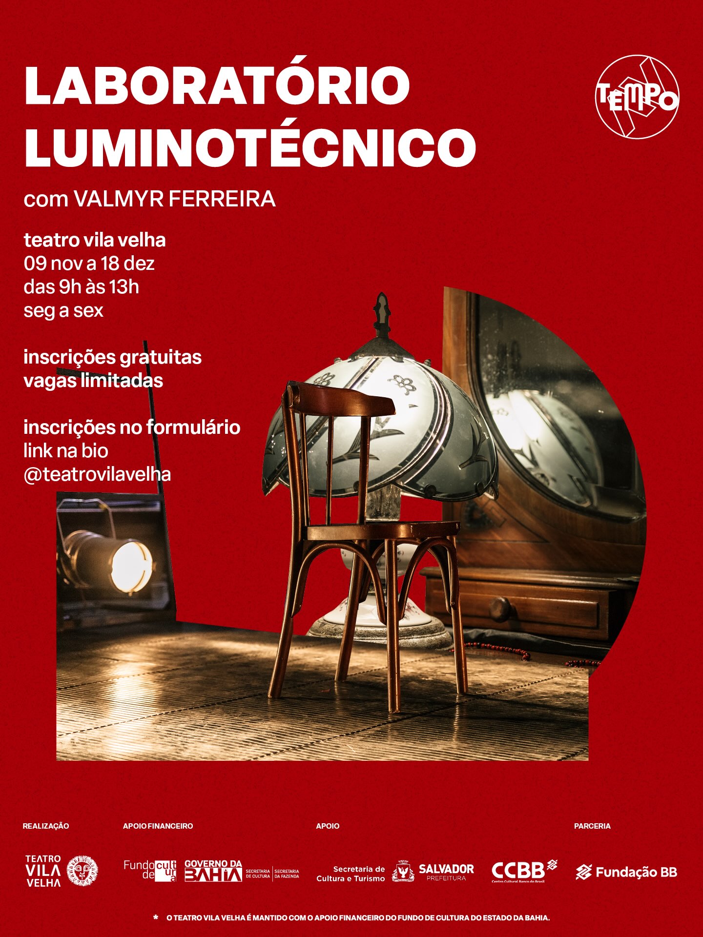 Laboratório Luminotécnico com Valmyr Ferreira — Teatro Vila Velha, Salvador