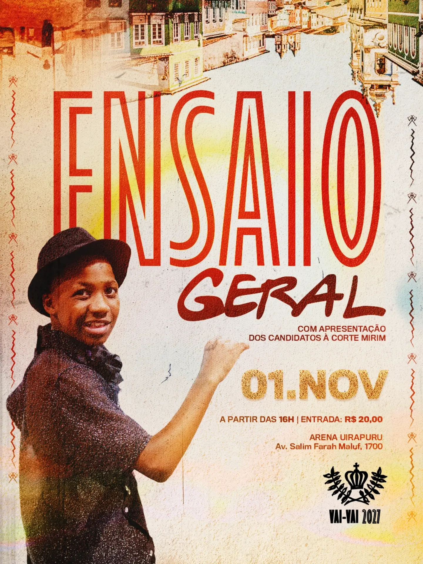 Ensaio Geral com Apresentação dos Candidatos à Corte Mirim do Vai-Vai — Escola de Samba Vai-Vai, Tatuapé, São Paulo