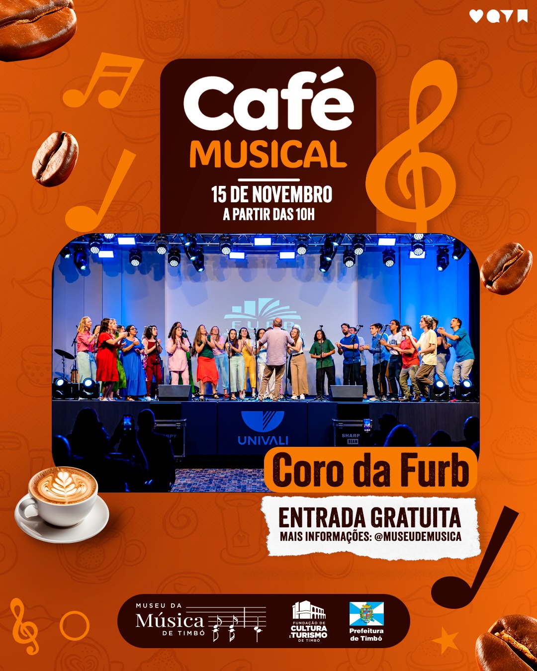 Café Musical: Coro da FURB — Museu da Imagem e do Som do PR, Centro, Curitiba