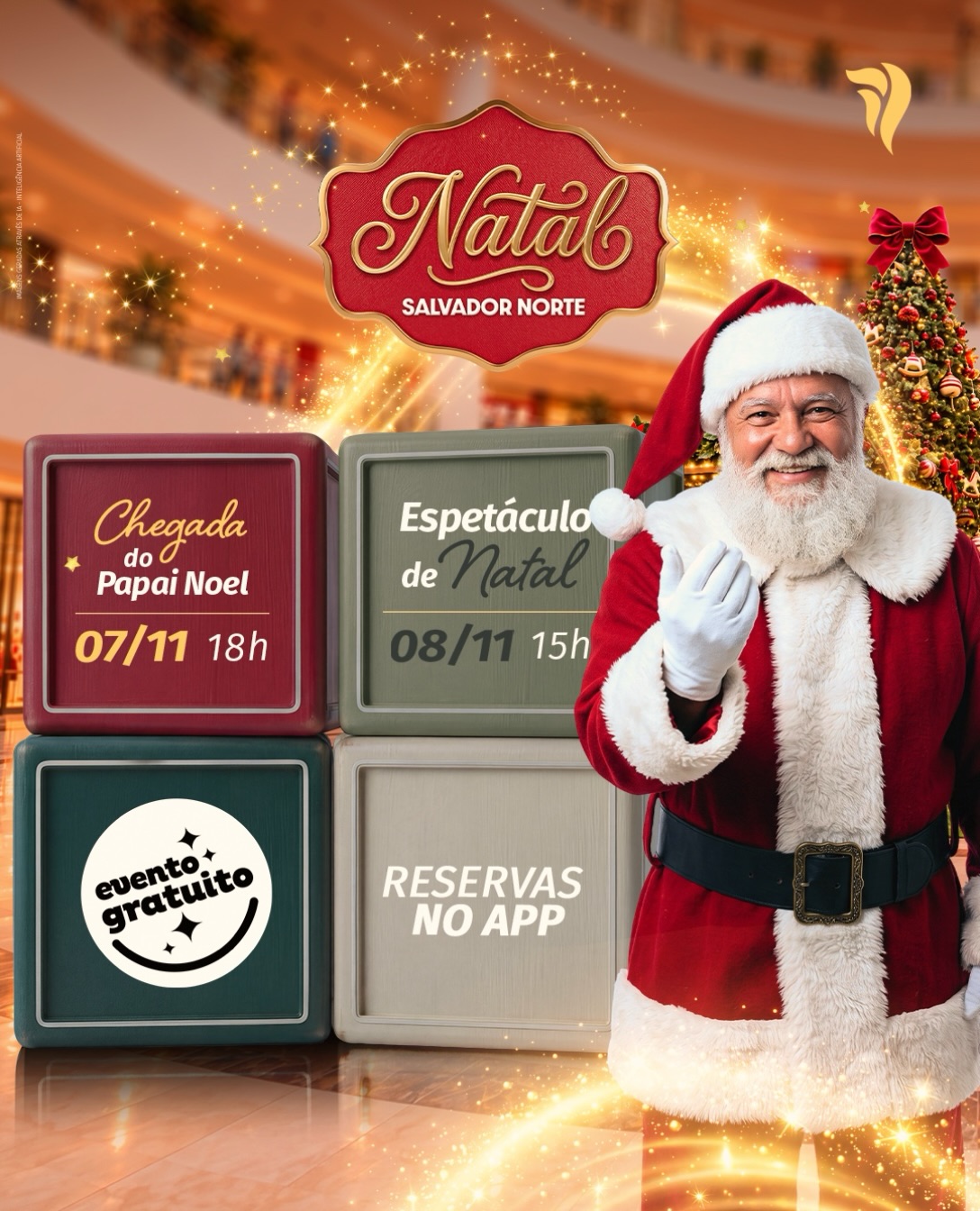 Chegada do Papai Noel — Salvador Norte Shopping, Salvador