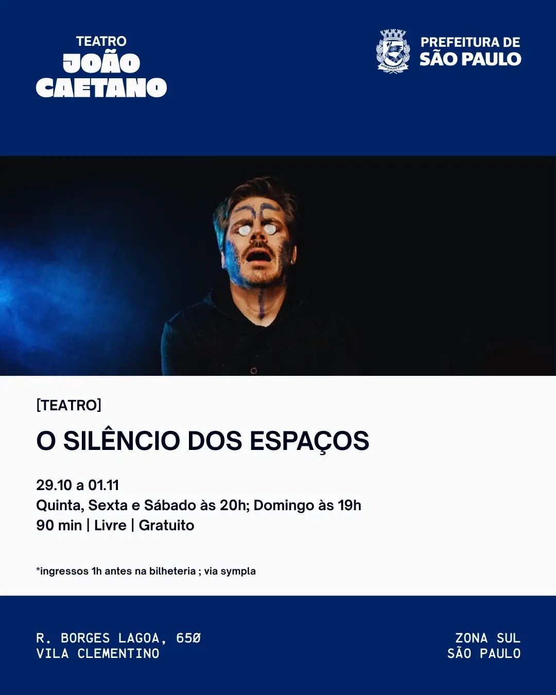 O Silêncio dos Espaços — Teatro Popular João Caetano SP, Vila Mariana, São Paulo