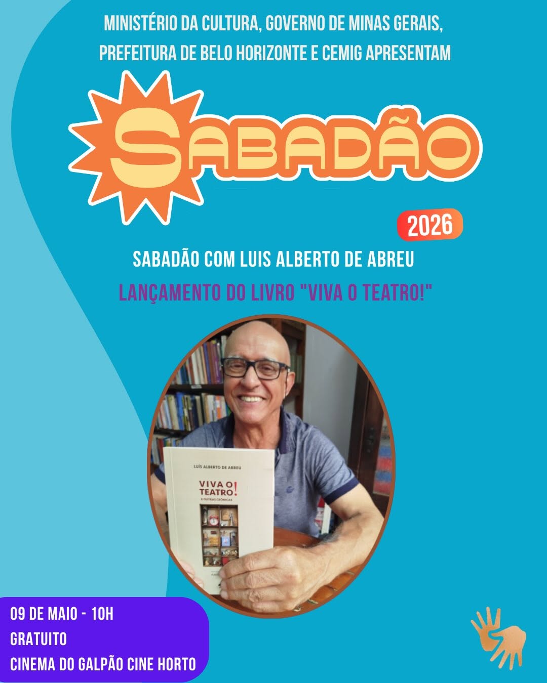 Sabadão de lançamento do livro Viva o teatro! e outras crônicas
