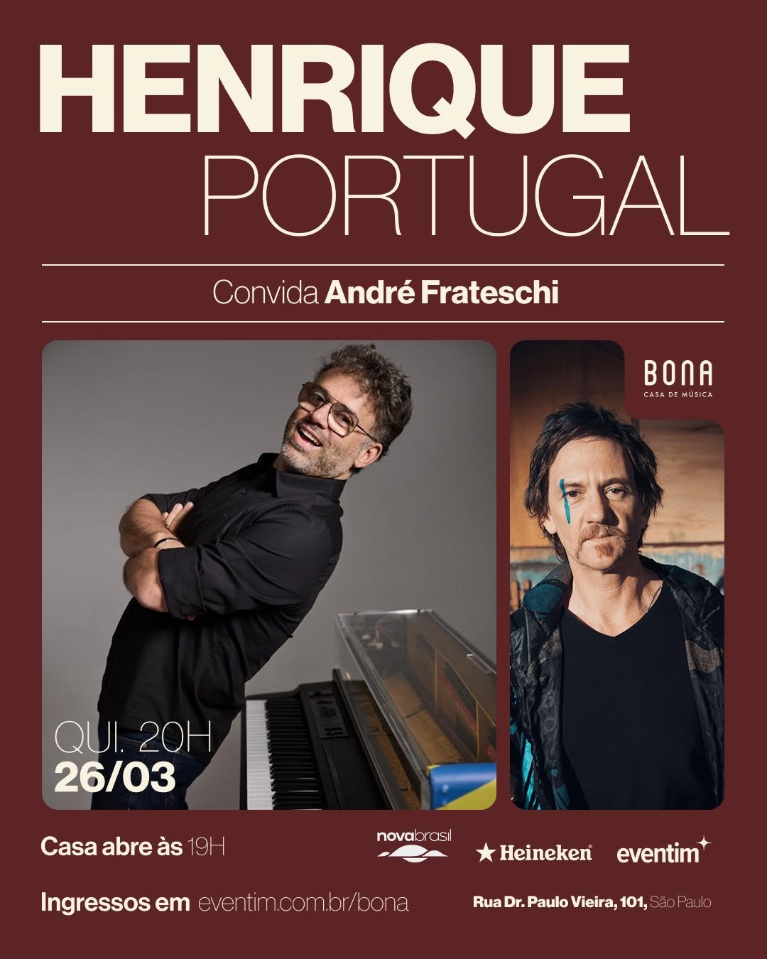 @ahportugal convida @andre_frateschi — Bona Casa de Música, Pinheiros, São Paulo