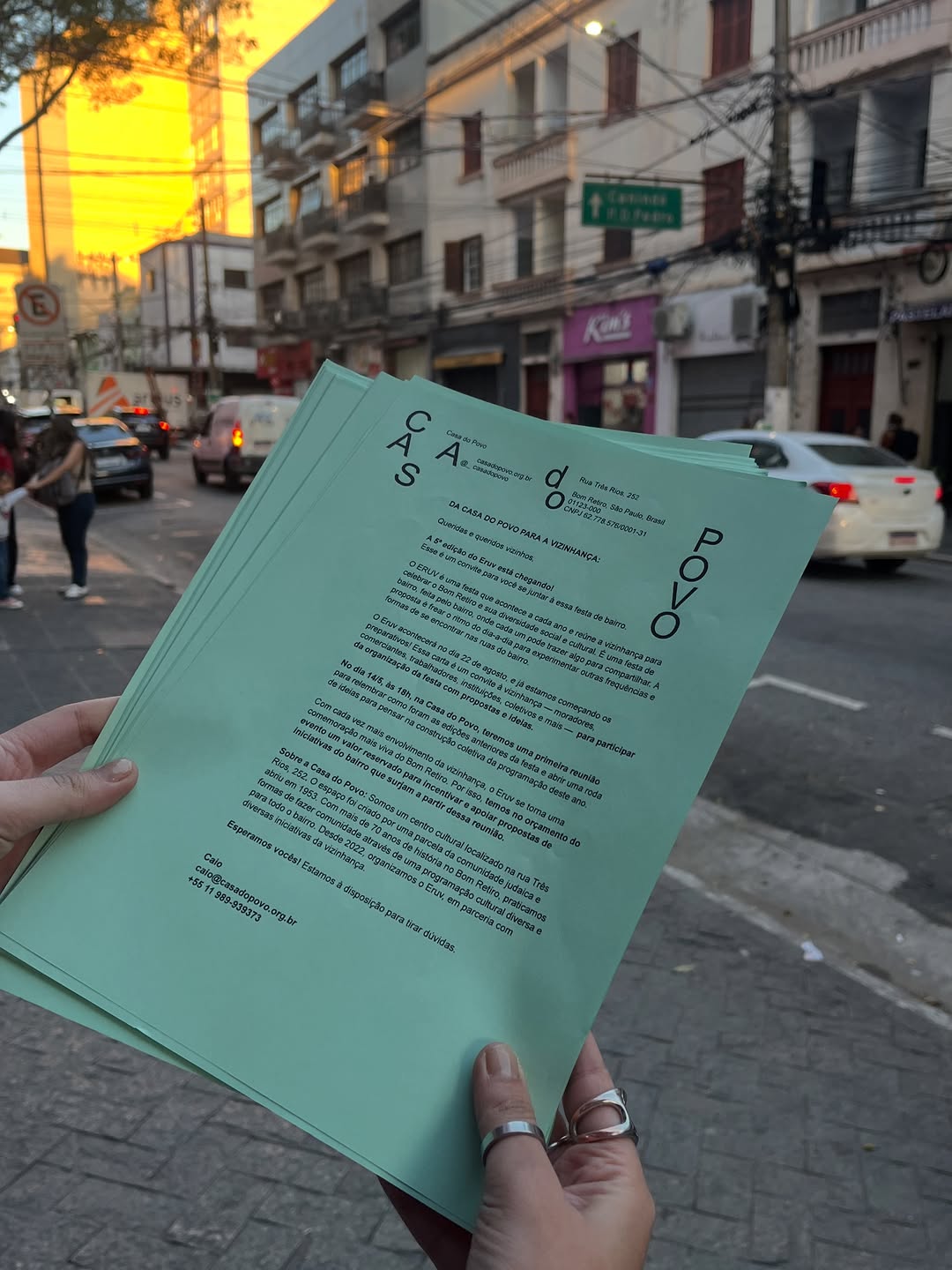 Primeira reunião aberta sobre o ERUV 2026 — Casa do Povo, Bom Retiro, São Paulo