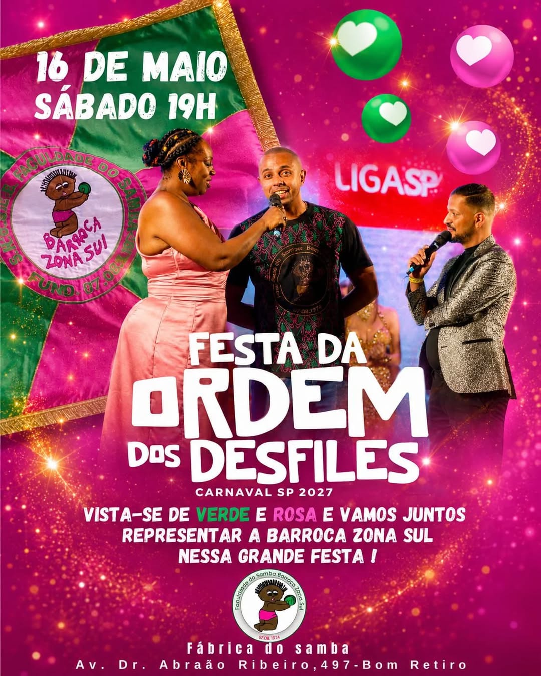 Festa da Ordem dos Desfiles 2027 — Barroca Zona Sul, Jabaquara, São Paulo