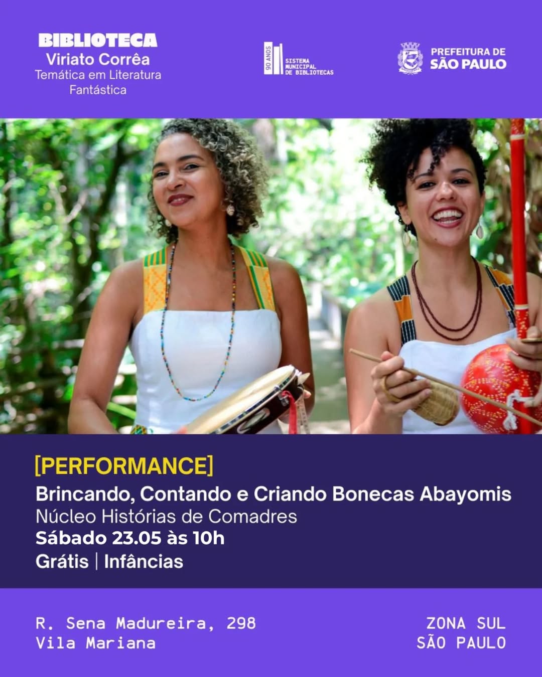 Brincando, contando e criando bonecas Abayomis — Biblioteca Pública Viriato Corrêa, Vila Mariana, São Paulo