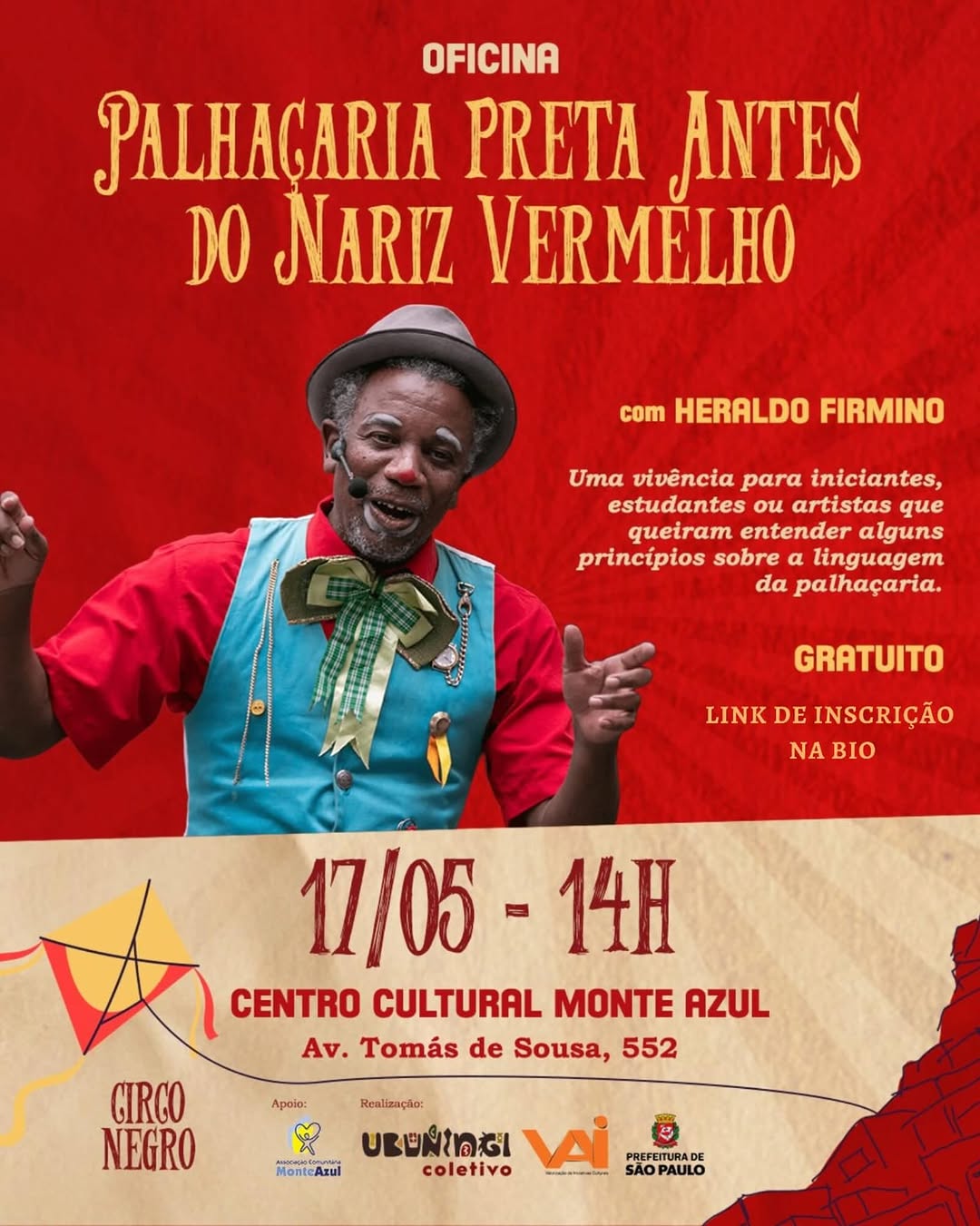 Oficina de Palhaçaria Preta com Heraldo Firmino