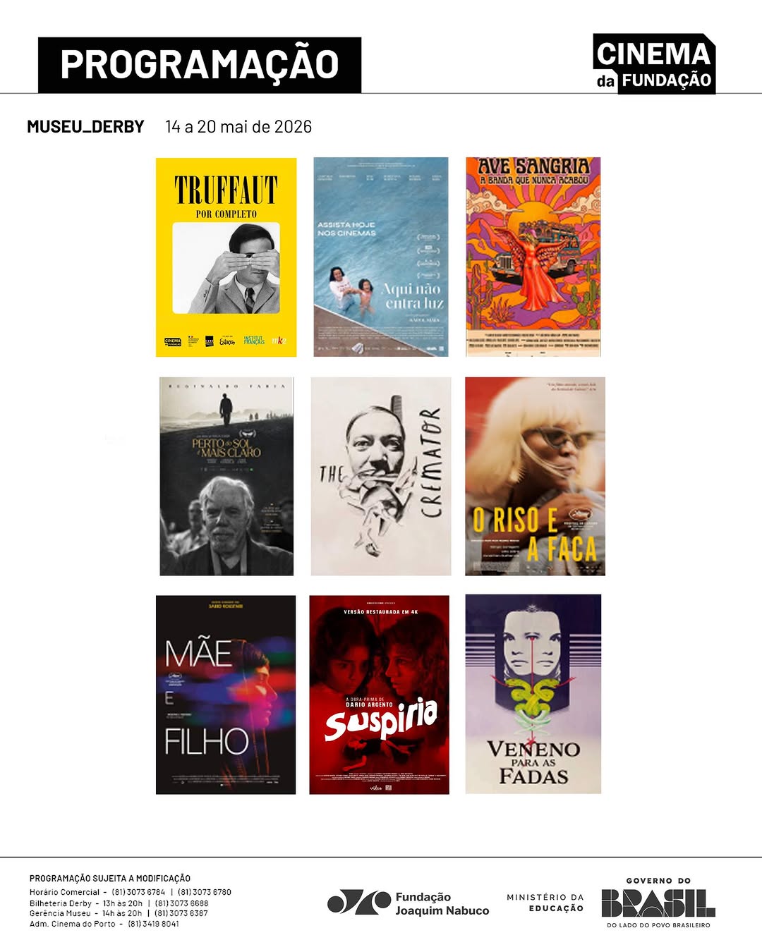 Perto do Sol é Mais Claro — Cinema da Fundação (Derby), Recife