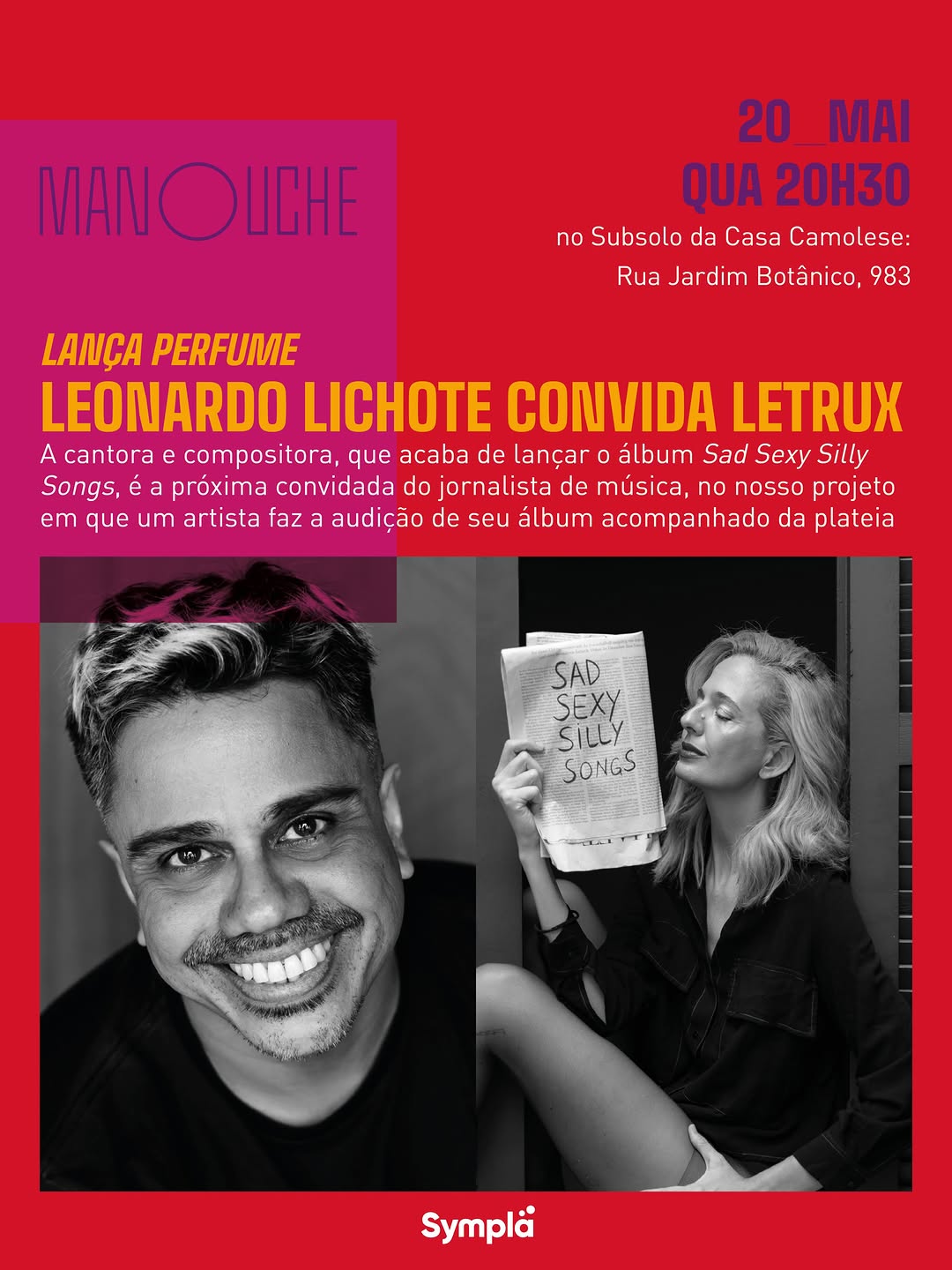 Lança Perfume com Letícia Letrux — Manouche, Jardim Botânico, Rio de Janeiro
