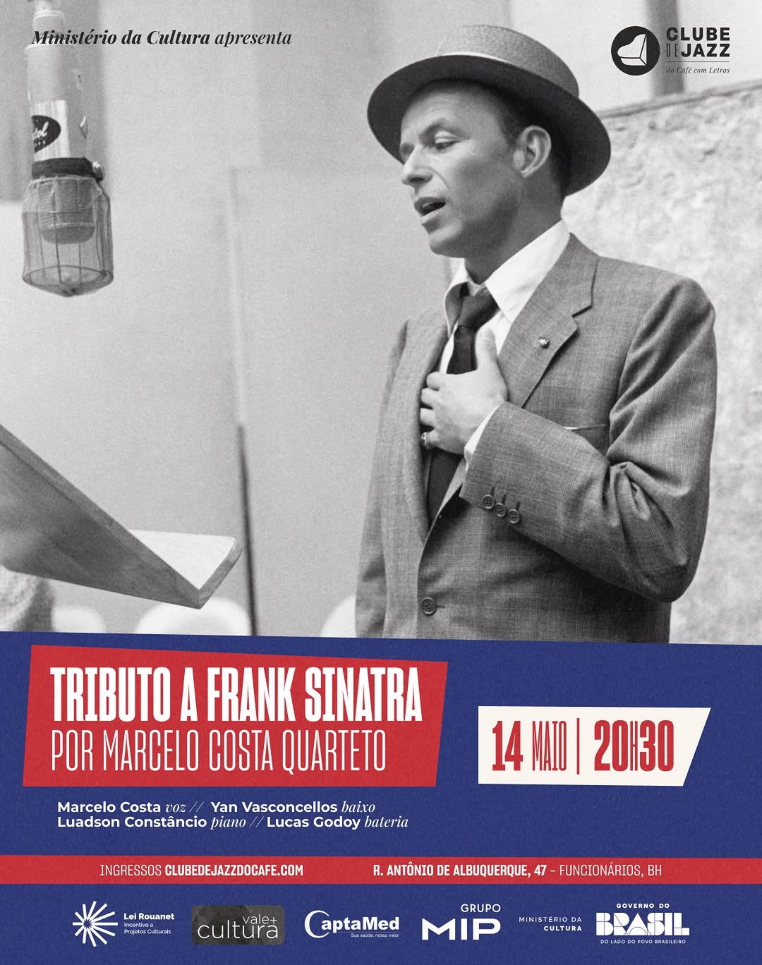 Tributo a Frank Sinatra — Clube de Jazz do Café com Letras, Belo Horizonte