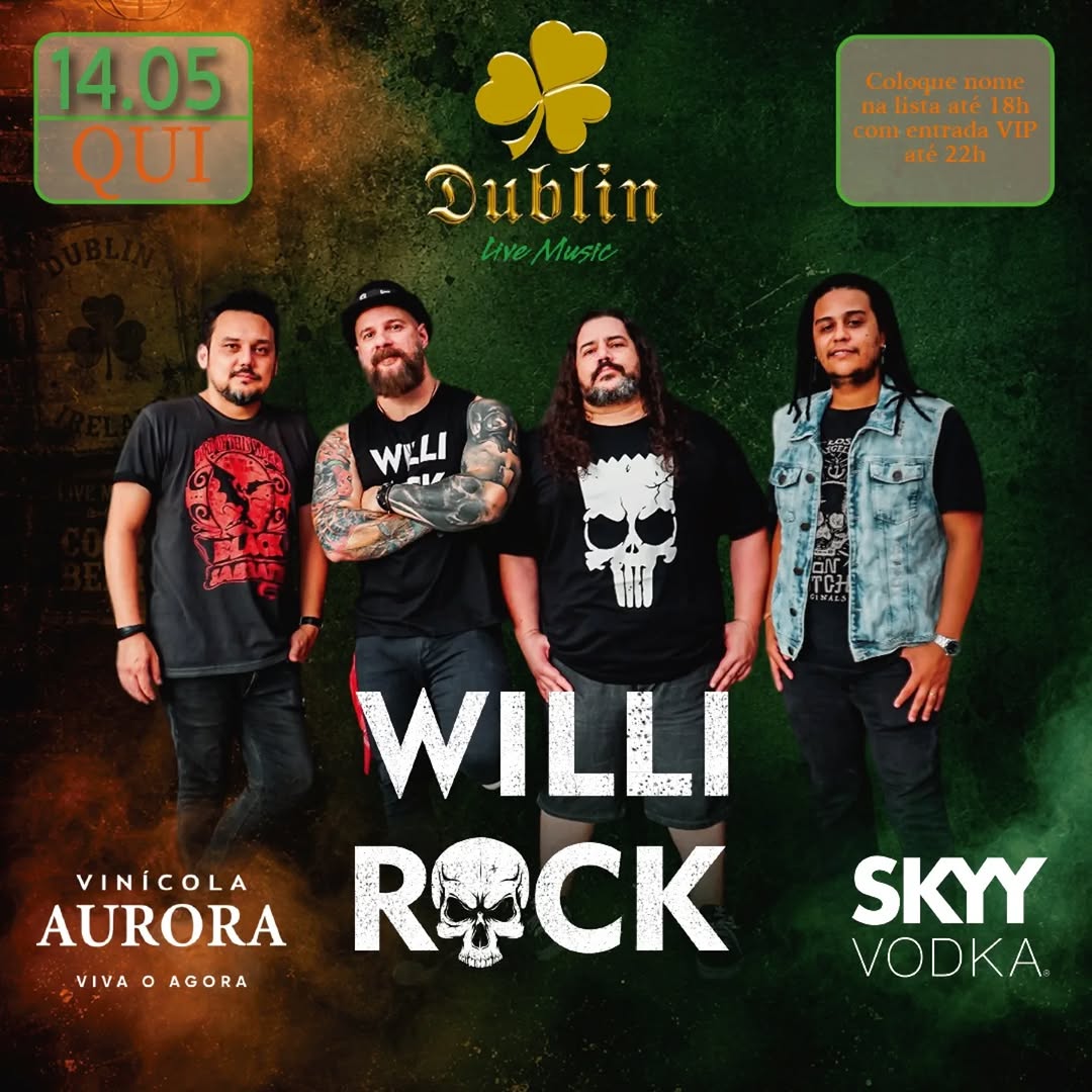 Banda Willi Rock e DJ Cecil Watanabe — Pub Dublin Live Music, Itaim Bibi, São Paulo