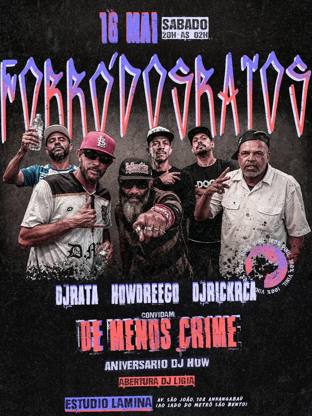 FDR convida Demenoscrime Oficial - Especial Aniversário DJ How — Forró dos Ratos, Sé, São Paulo
