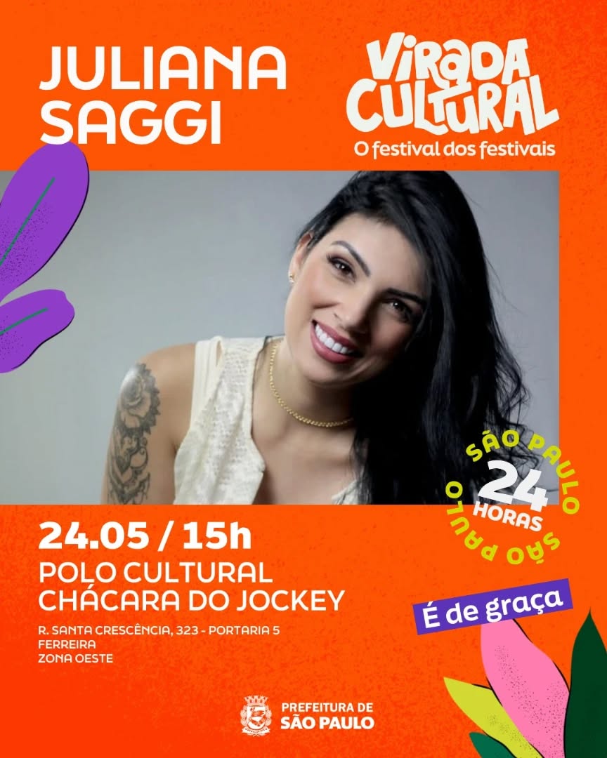 Virada Cultural apresenta: Juliana Saggi — Polo Cultural Chácara do Jockey, Vila Sônia, São Paulo