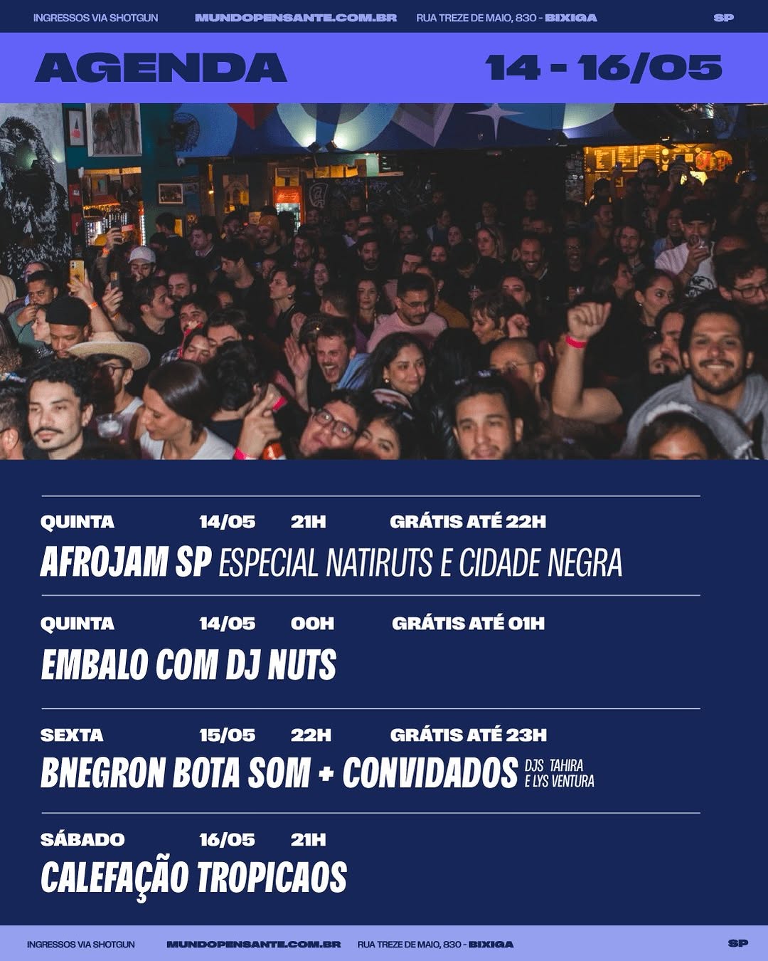 Afro Jam — Mundo Pensante, Bela Vista, São Paulo