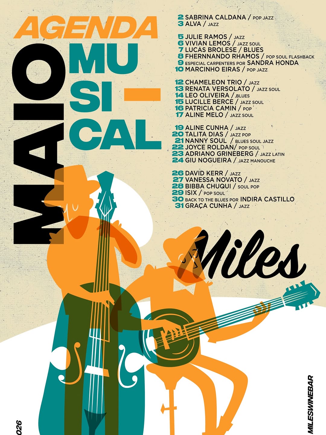 Shows ao Vivo — Miles Wine Bar, Campo Belo, São Paulo