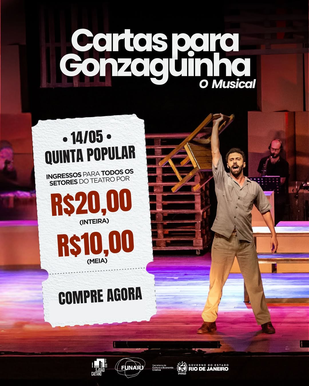 Cartas para Gonzaguinha — Teatro João Caetano, Rio de Janeiro