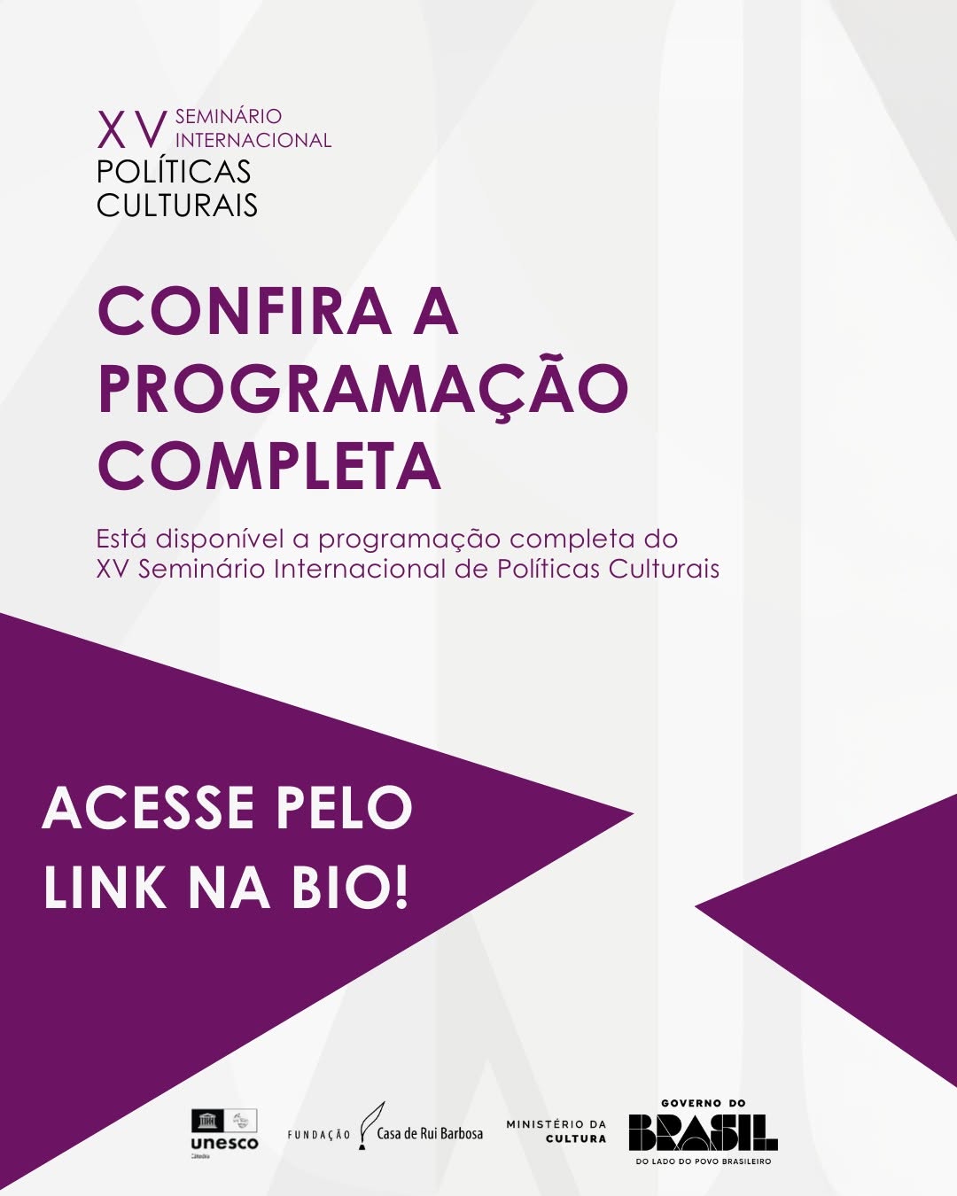 XV Seminário Internacional de Políticas Culturais — Fundação Casa de Rui Barbosa, Rio de Janeiro