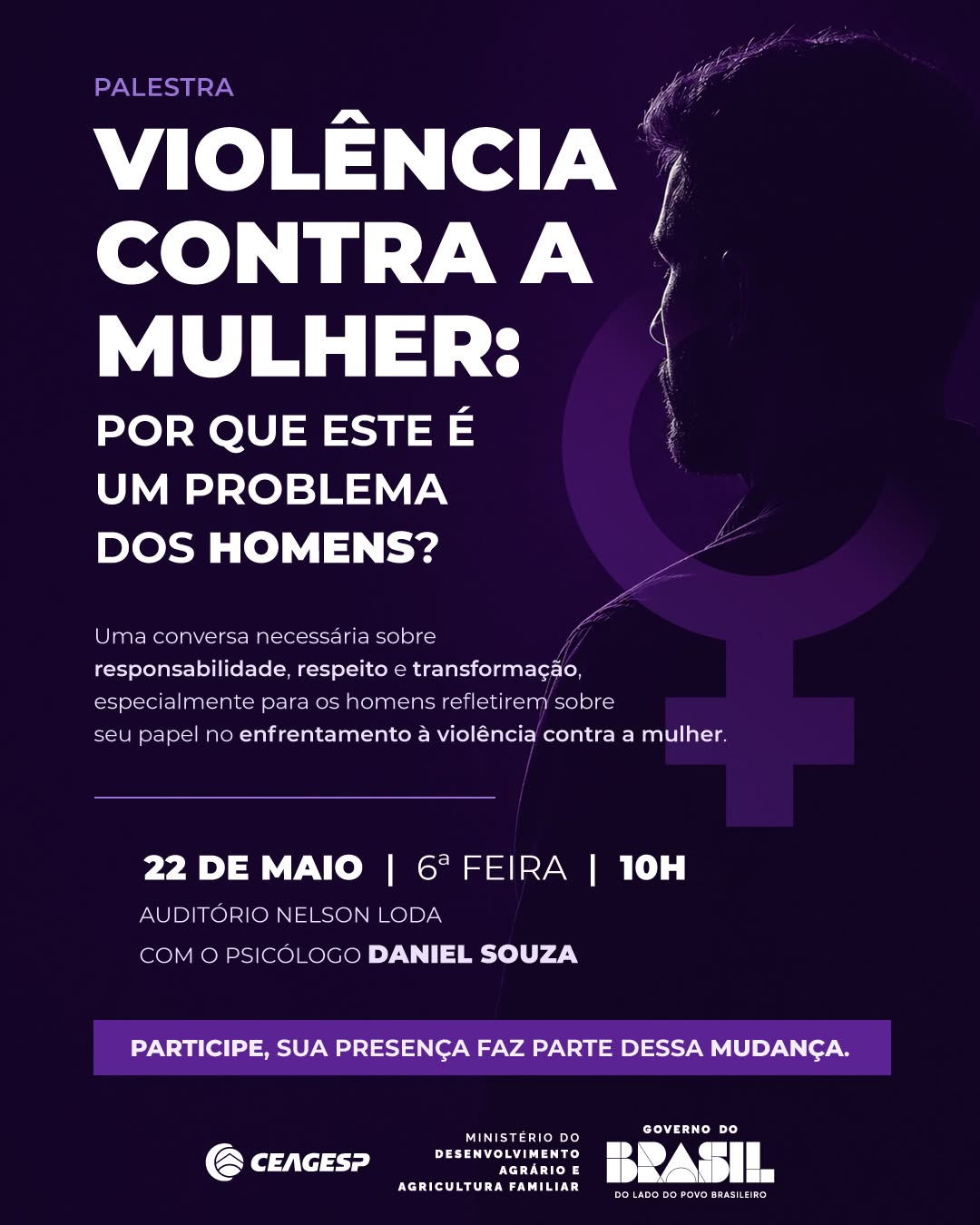 Palestra: Por que a violência contra a mulher é um problema dos homens? — CEAGESP, Vila Leopoldina, São Paulo