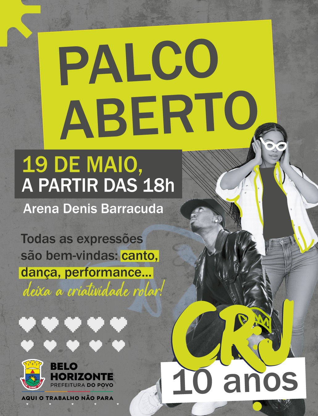 Palco Aberto - 10 anos do CRJ — Centro de Referência da Juventude (CRJ), Centro, Belo Horizonte
