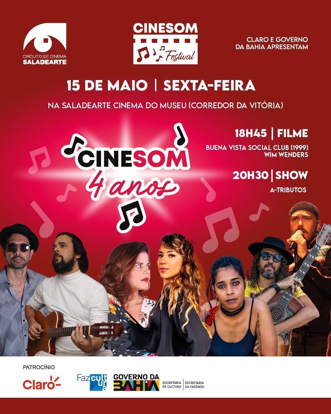 4 anos de CineSom! Edição Especial — Saladearte - Cine Paseo, Itaigara (Shopping Paseo), Salvador