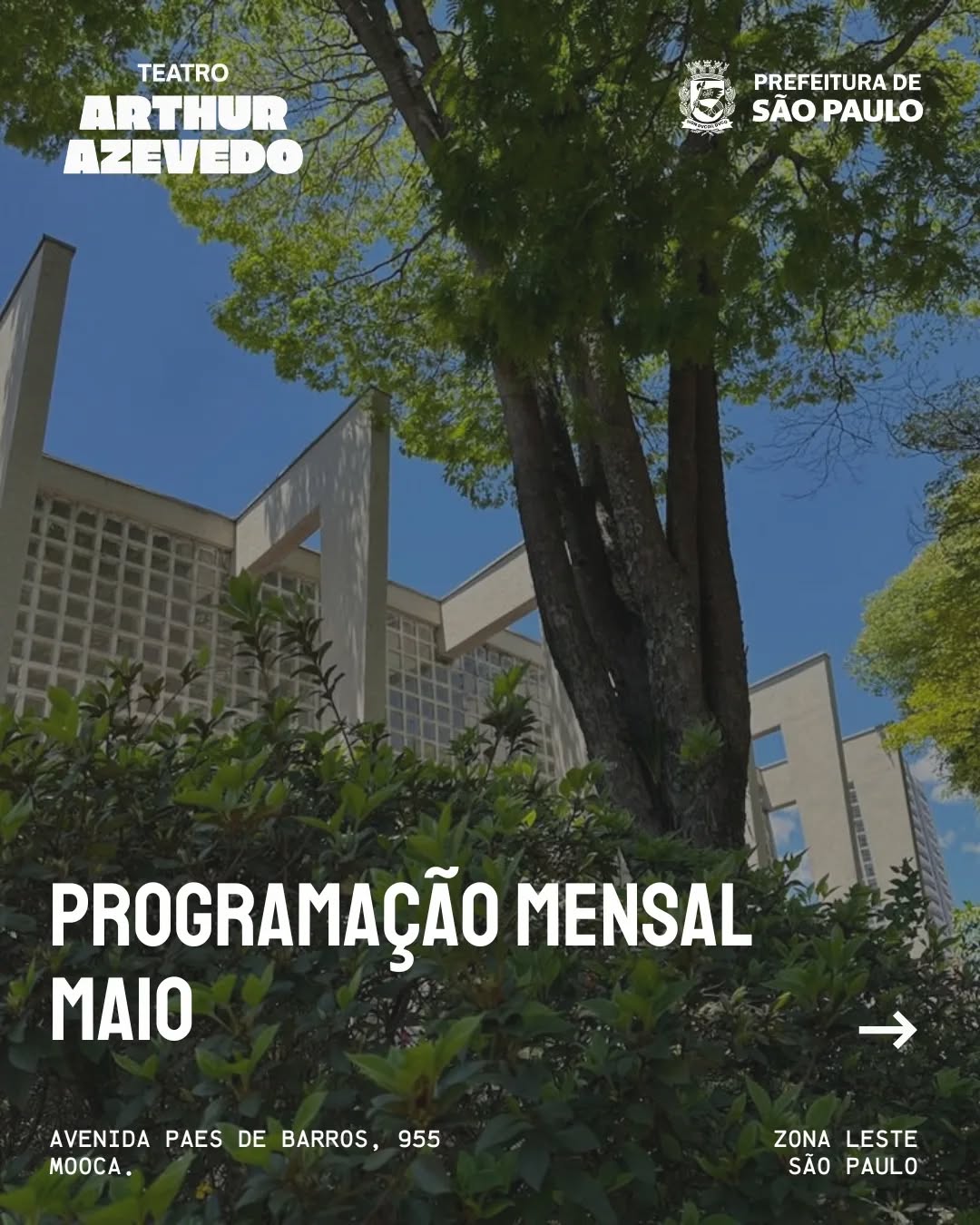 Virada Cultural 2026 - Atrações Gratuitas — Teatro Arthur Azevedo, Mooca, São Paulo